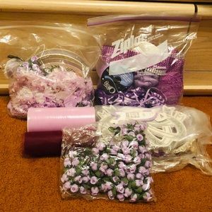 ❤️❤️ Purple flowers tool trimmings & decor